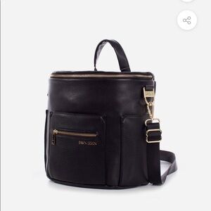 FAWN design mini diaper bag Black with Gold hardware LIKE NEW!